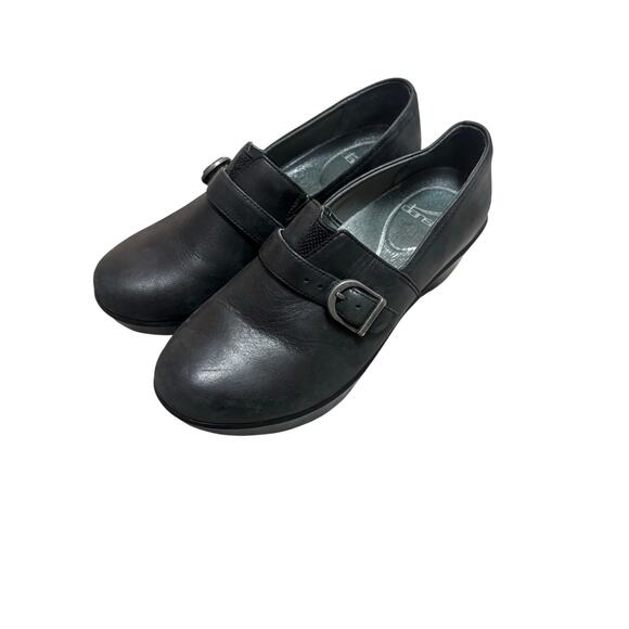 Dansko Women's Black Leather Clogs - EU 36, US 6-6.5 - Picture 1 of 12